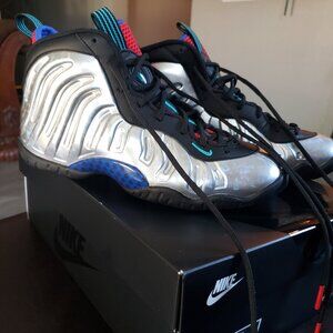 Nike Little Posite One All Star FJ3304-001 Metallic Silver Big Kids Sneaker 6Y